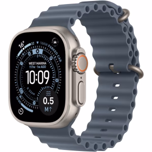 Apple Watch Ultra 3 49mm Natural Titanium Case Anchor Blue Ocean Band Nou-Sigilat